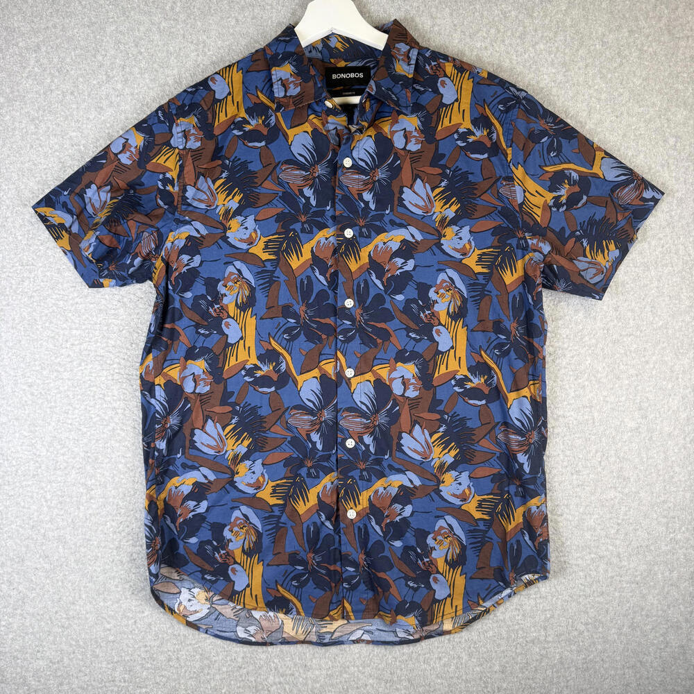 Bonobos Men's Size Medium Regular Fit Riviera Multi Colored Button Down Shirt
